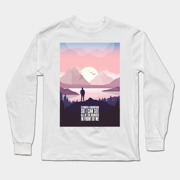 Climbed a mountain Long Sleeve T-Shirt by clad63